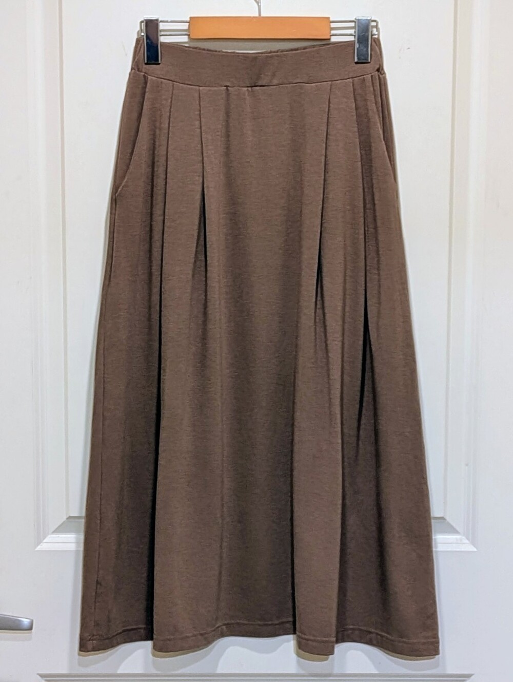 EUC MYMYT Korea XS Light Brown Cotton Maxi Skirt
